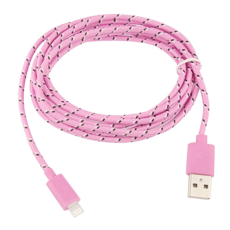 كابل شحن ونقل بيانات USB بنمط شبكة نايلون بطول 3 أمتار لأجهزة iPhone و iPad