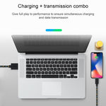 كابل شحن ونقل بيانات USB بنمط شبكة نايلون بطول 3 أمتار لأجهزة iPhone و iPad