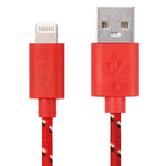 كابل شحن ونقل بيانات USB بنمط شبكة نايلون بطول 3 أمتار لأجهزة iPhone و iPad