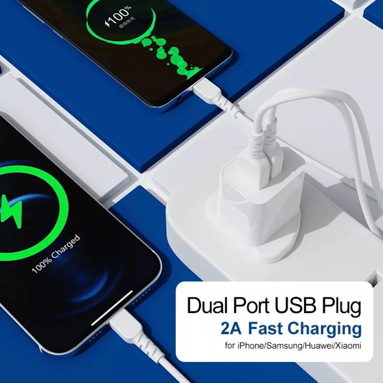 محول شاحن USB بمنفذين 5V 2A
