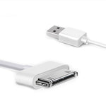 كابل شحن ومزامنة بيانات من 30 دبوس ذكر إلى USB ذكر لأجهزة iPad / 2 / 3، iPhone 4 و 4s، iPod Nano، iPod Touch، الطول: 1 م، USB إلى 30 دبوس