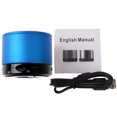 مكبر صوت ستيريو صغير بلوتوث 2.1 لأجهزة iPhone 5 / iPhone 4 و4S / iPad 4 / iPad الجديد / iPad mini / mini 2 Retina، بطارية قابلة لإعادة الشحن مدمجة، يدعم بطاقة TF، أزرق