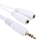 Aux Audio Cable Headphone Earphone Splitter Adapter, Compatible with Phones, Tablets, Headphones, MP3 Player, Car/Home Stereo & More