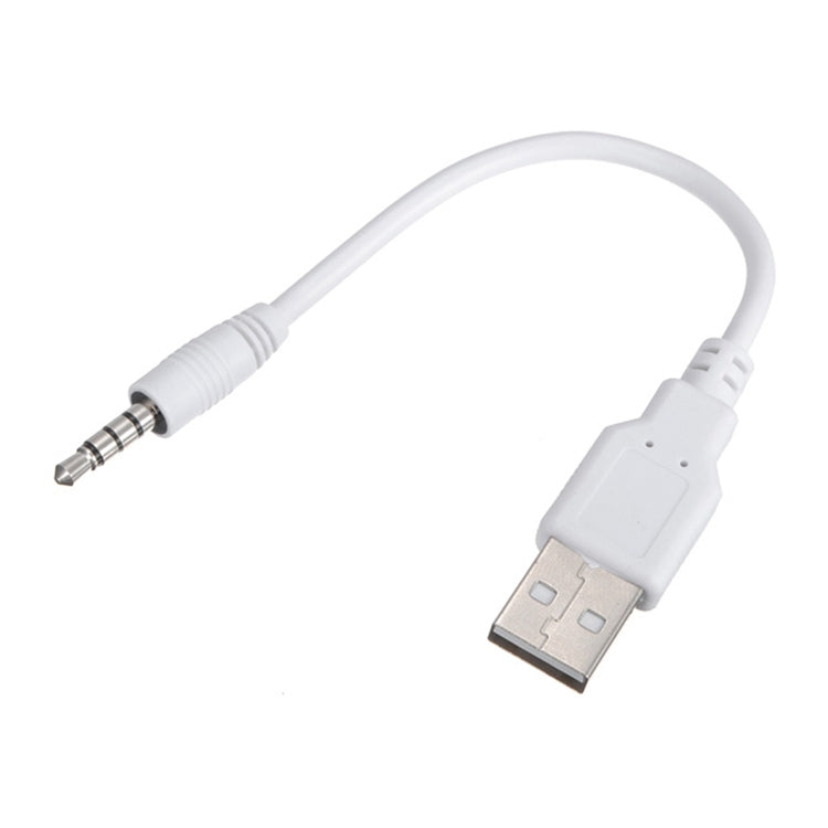 كابل مزامنة بيانات وشحن من USB إلى جاك 3.5 مم لجهاز iPod Shuffle الجيل الأول / الثاني / الثالث، الطول: 15.5 سم