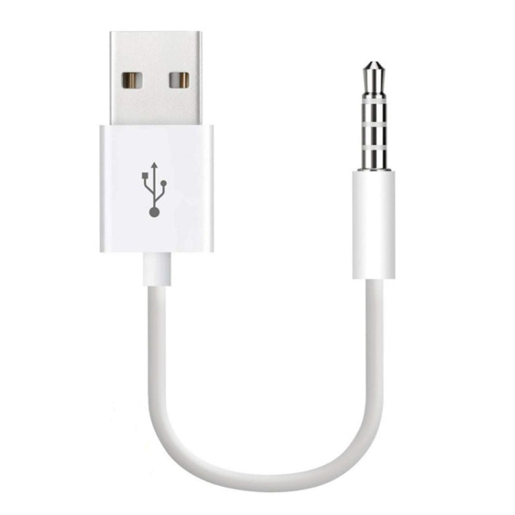 كابل مزامنة بيانات وشحن من USB إلى جاك 3.5 مم لجهاز iPod shuffle الأجيال 1 / 2 / 3 / 4 / 5 / 6، الطول: 10 سم، موديل JW-SM1
