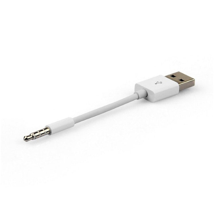 كابل مزامنة بيانات وشحن من USB إلى جاك 3.5 مم لجهاز iPod shuffle الأجيال 1 / 2 / 3 / 4 / 5 / 6، الطول: 10 سم، موديل JW-SM1