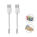 كابل مزامنة بيانات وشحن من USB إلى جاك 3.5 مم لجهاز iPod shuffle الأجيال 1 / 2 / 3 / 4 / 5 / 6، الطول: 10 سم، موديل JW-SM1