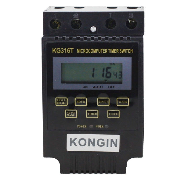 مفتاح تحكم مؤقت رقمي صغير بشاشة LCD KG316T 12 فولت، 12 فولت