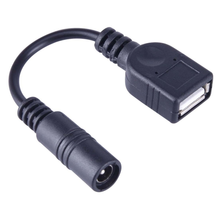 كابل موصل طاقة أنثى DC 5.5 × 2.1 مم إلى ذكر USB AF لمحول لابتوب، الطول: 15 سم، USB AF