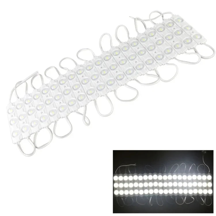 مصباح LED عالي الدفء أبيض محدب 20 × 3 LED SMD 5730 بزاوية 180 درجة، 12 فولت تيار مستمر، S-LED-0395W، S-LED-0395WW