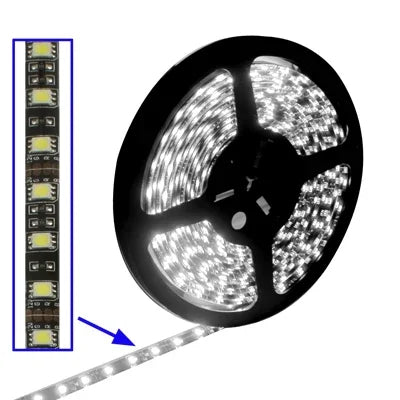 مصباح LED أبيض 5050 SMD، 30 LED/م، S-LED-1211B، S-LED-1211A