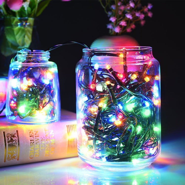 ضوء RGB مكون من 100 LED مع وحدة تحكم، تأثير وميض / تلاشي / مطاردة، أبيض دافئ قابس الاتحاد الأوروبي، ضوء أبيض قابس الاتحاد الأوروبي، ضوء ملون 220 فولت قابس الاتحاد الأوروبي