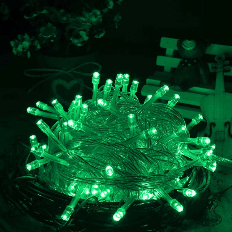 ضوء مكون من 100 LED مع وحدة تحكم، تأثير وميض / تلاشي / مطاردة، تيار متردد 220 فولت، قابس الاتحاد الأوروبي، ضوء أخضر، ضوء أبيض، ضوء أحمر، ضوء برتقالي، ضوء أزرق، ضوء وردي، ضوء بنفسجي، ضوء أصفر