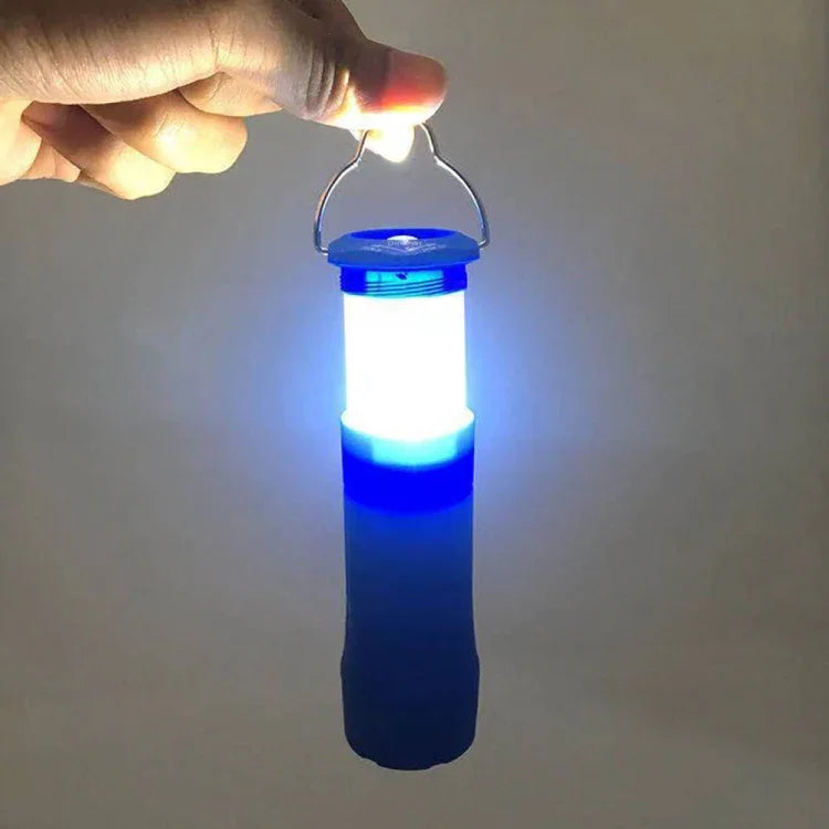 مصباح يدوي LED للتخييم، مصباح ألومنيوم عملي فائق السطوع مع مصباح تلسكوبي ومشبك