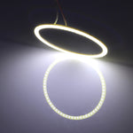 60mm 5W 180LM Angel Eyes Circles Car Headlight COB LED Lights for Vehicles, DC 12-24V, 60mm Blue Light, 60mm White Light