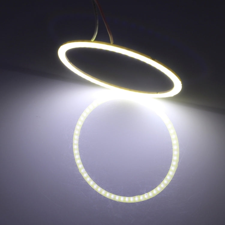 60mm 5W 180LM Angel Eyes Circles Car Headlight COB LED Lights for Vehicles, DC 12-24V, 60mm Blue Light, 60mm White Light