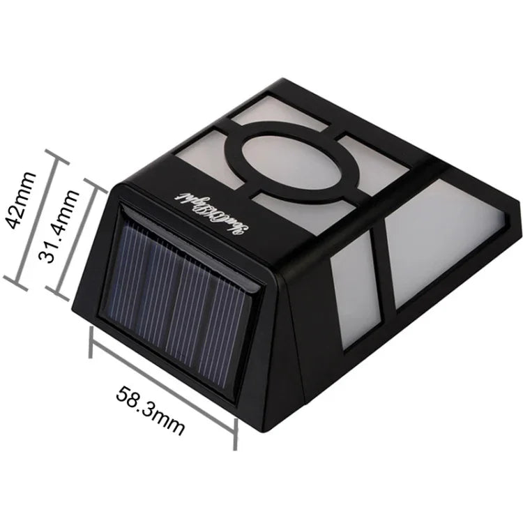 مصباح سياج شمسي 2 LED مثبت على الحائط، S-LED-3090W، S-LED-3090WW