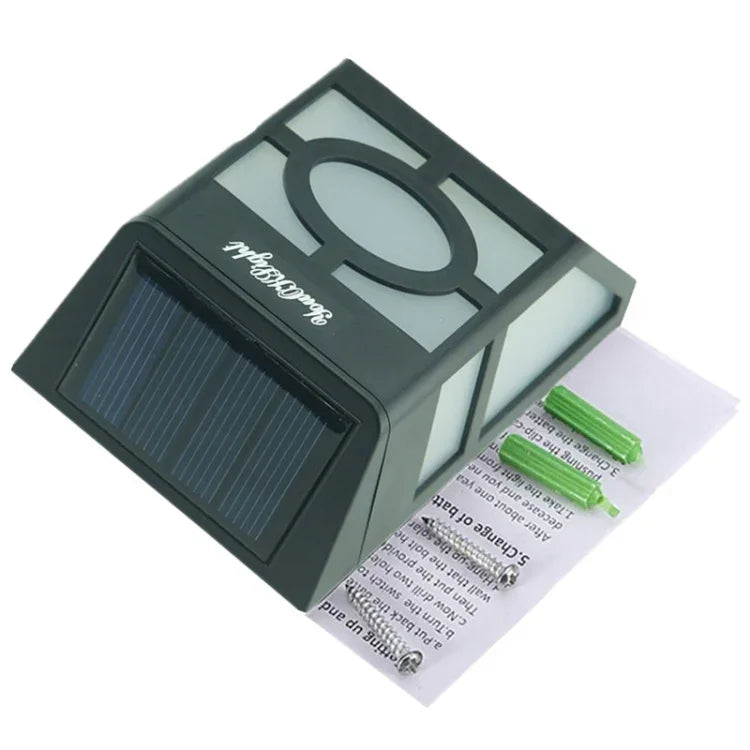مصباح سياج شمسي 2 LED مثبت على الحائط، S-LED-3090W، S-LED-3090WW