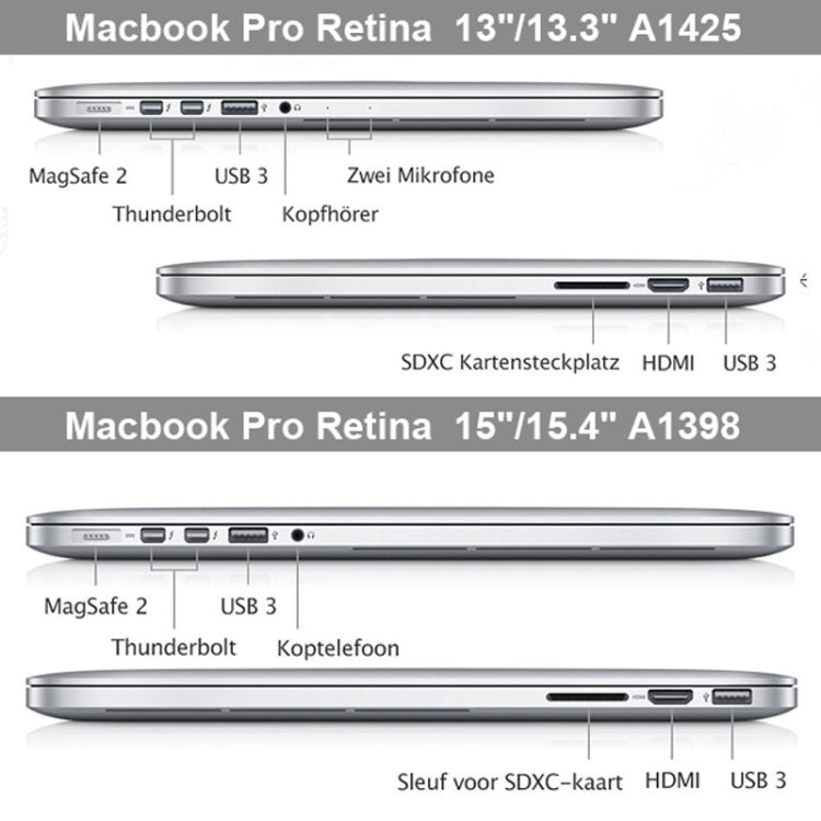 غطاء حماية كريستالي صلب لجهاز Macbook Pro Retina مقاس 15.4 بوصة