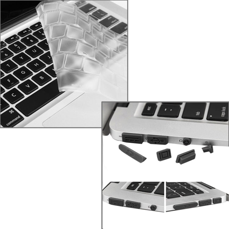 غطاء حماية صلب غير لامع 3 في 1 مع واقي لوحة مفاتيح وسدادة غبار للمنافذ لجهاز Macbook Air 11.6 بوصة (النسخة الأمريكية) / A1370 / A1465 من ENKAY