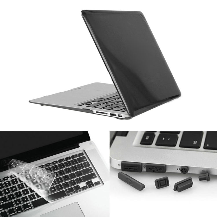 ENKAY لجهاز Macbook Air 13.3 بوصة (النسخة الأمريكية) / A1369 / A1466 غطاء صلب شفاف ثلاثي الوظائف مع حماية لوحة المفاتيح وسدادة غبار للمنافذ