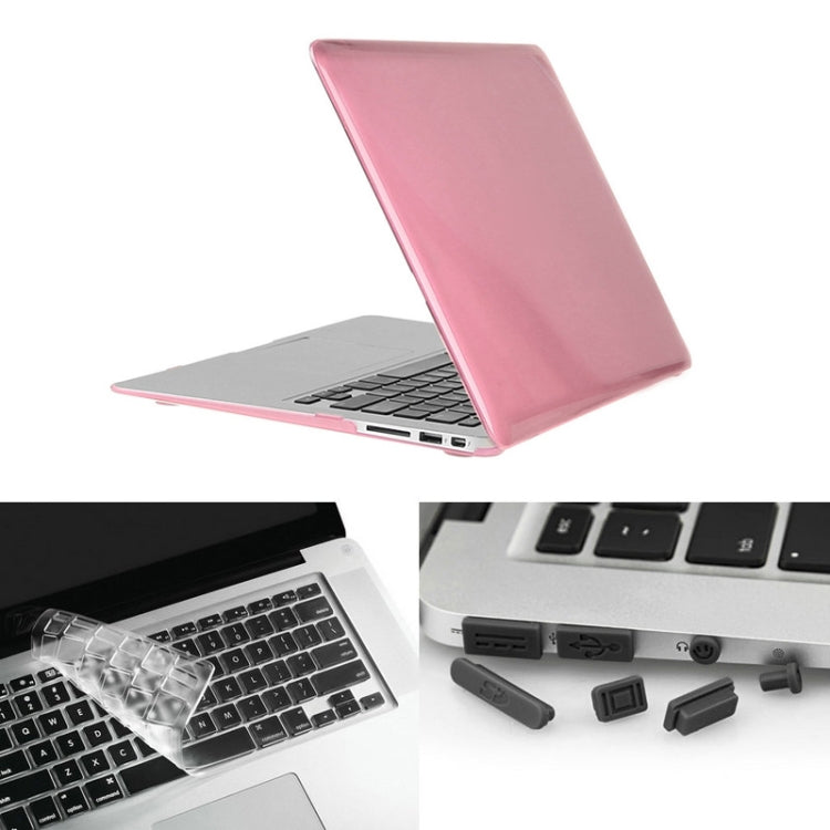ENKAY لجهاز Macbook Air 13.3 بوصة (النسخة الأمريكية) / A1369 / A1466 غطاء صلب شفاف ثلاثي الوظائف مع حماية لوحة المفاتيح وسدادة غبار للمنافذ