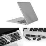 ENKAY لجهاز Macbook Air 13.3 بوصة (النسخة الأمريكية) / A1369 / A1466 غطاء صلب شفاف ثلاثي الوظائف مع حماية لوحة المفاتيح وسدادة غبار للمنافذ