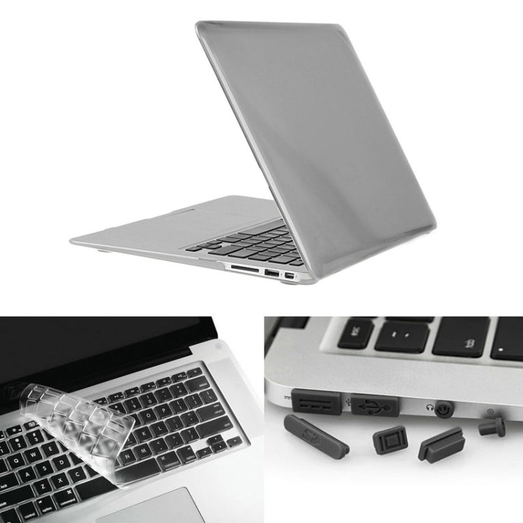 ENKAY لجهاز Macbook Air 13.3 بوصة (النسخة الأمريكية) / A1369 / A1466 غطاء صلب شفاف ثلاثي الوظائف مع حماية لوحة المفاتيح وسدادة غبار للمنافذ