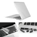 ENKAY لجهاز Macbook Air 13.3 بوصة (النسخة الأمريكية) / A1369 / A1466 غطاء صلب شفاف ثلاثي الوظائف مع حماية لوحة المفاتيح وسدادة غبار للمنافذ