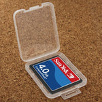 100 قطعة صندوق تخزين شفاف من البلاستيك لبطاقات Compact Flash / CF، بطاقة CF
