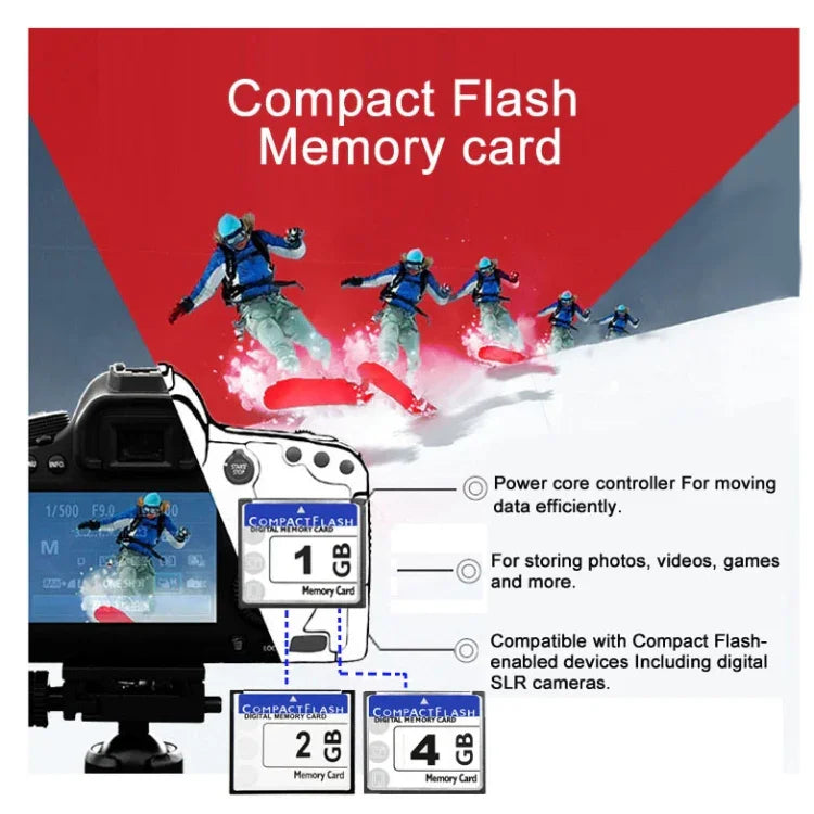 بطاقة ذاكرة رقمية Compact Flash (السعة الحقيقية 100%)، 1GB، 2GB، 4GB
