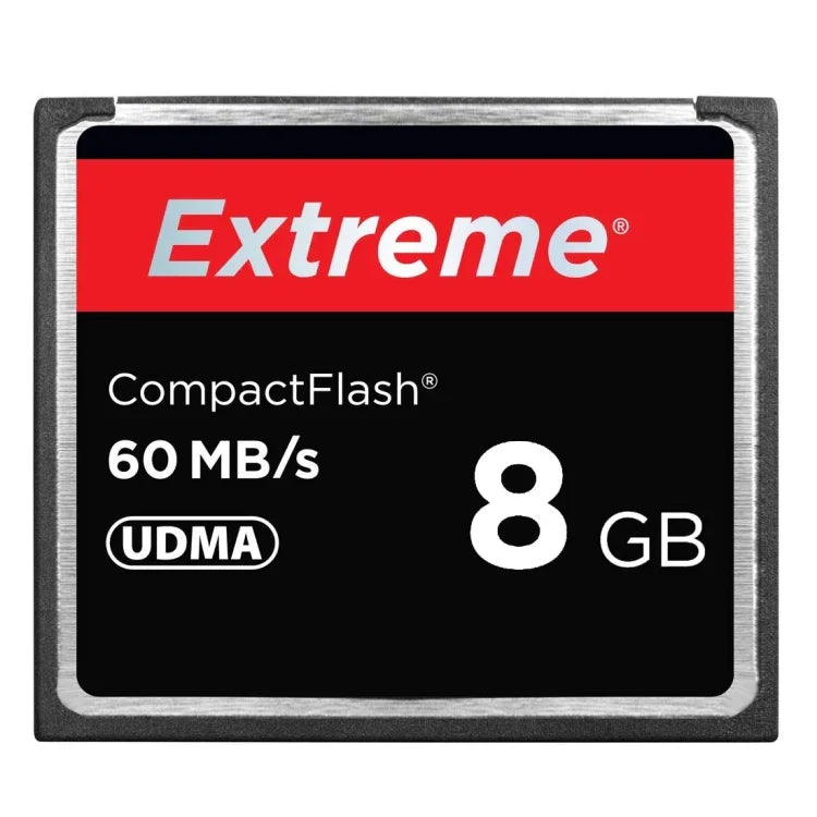 بطاقة Compact Flash شديدة التحمل 8GB، سرعة قراءة 400X، حتى 60 ميجابايت/ثانية (السعة الحقيقية 100%)، 8GB