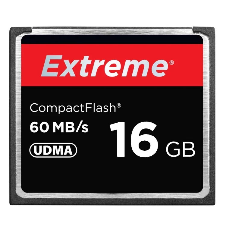 بطاقة Compact Flash شديدة التحمل 16GB، سرعة قراءة 400X، حتى 60 ميجابايت/ثانية (السعة الحقيقية 100%)، 16GB