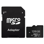 بطاقة ذاكرة Micro SD(TF) عالية السرعة فئة 10 بسعة 128GB من تايوان، كتابة: 8mb/s، قراءة: 12mb/s (السعة الحقيقية 100%)، بطاقة 128GB عارية