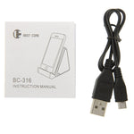 حامل مكبر صوت لاسلكي بتقنية التعزيز السحري لأجهزة iPhone 5 و5S و5C / 4 و4S (أسود)