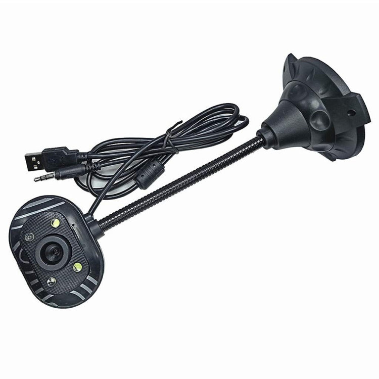كاميرا كمبيوتر / ويب كام USB 2.0 بدون برنامج تشغيل بدقة 5.0 ميجابكسل مع ميكروفون و4 أضواء LED، طول الكابل: 1.1 متر