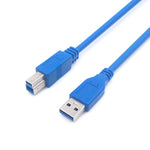 كابل تمديد / نقل بيانات USB 3.0 من A ذكر إلى B ذكر، الطول: 5م، الطول: 1.5م