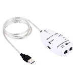 كابل وصلة جيتار بواجهة USB لتسجيل الكمبيوتر / ماك، كابل وصلة جيتار بواجهة USB (أسود)، كابل وصلة جيتار بواجهة USB (أبيض)