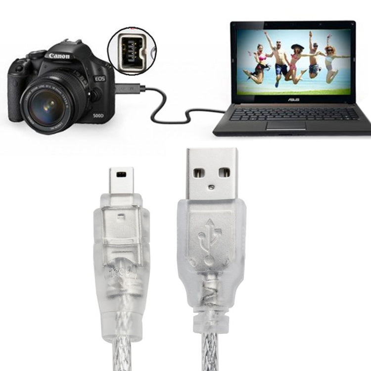 كابل USB 2.0 ذكر إلى فايرواير IEEE 1394 بتوصيلة 4 دبابيس ذكر iLink، الطول: 1.2م، USB AM إلى 4 دبابيس (1.5م)