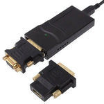 محول عرض USB 2.0 إلى DVI / VGA / HDMI، يدعم Full HD 1080P، قابل للتوسيع حتى 6 وحدات عرض، دقة USB 2.0: 1920*1080