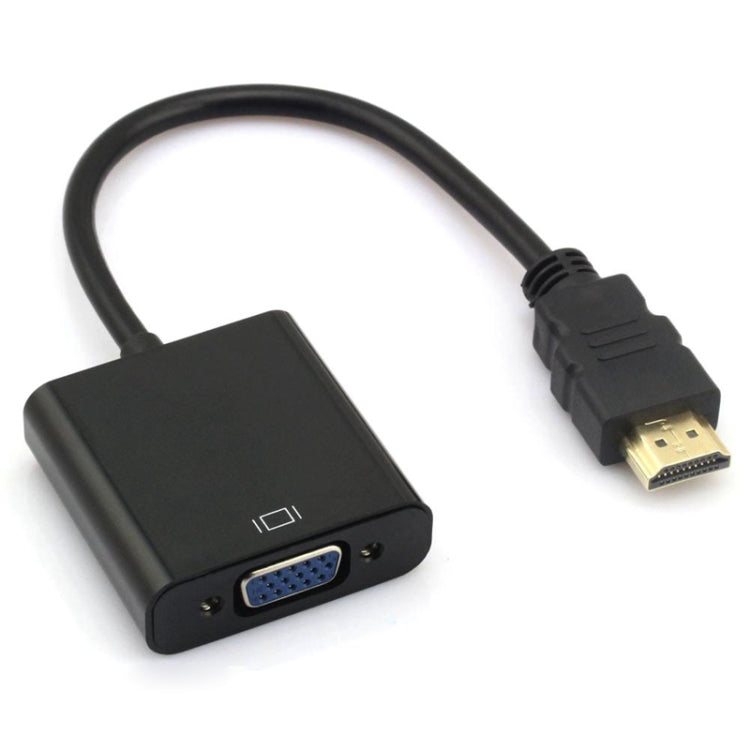 كابل HDMI إلى VGA مع مخرج صوت بدقة Full HD 1080P بطول 24سم لأجهزة الكمبيوتر / DVD / جهاز استقبال رقمي / لابتوب / هاتف محمول / مشغل وسائط، الطول: 24سم (أبيض)