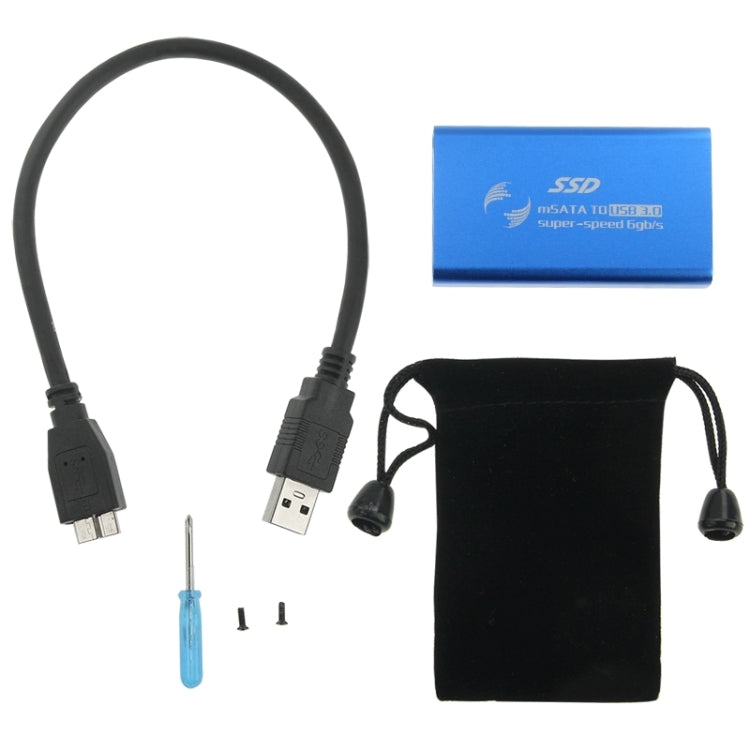 علبة قرص صلب SSD mSATA بسرعة 6 جيجابت/ثانية إلى USB 3.0