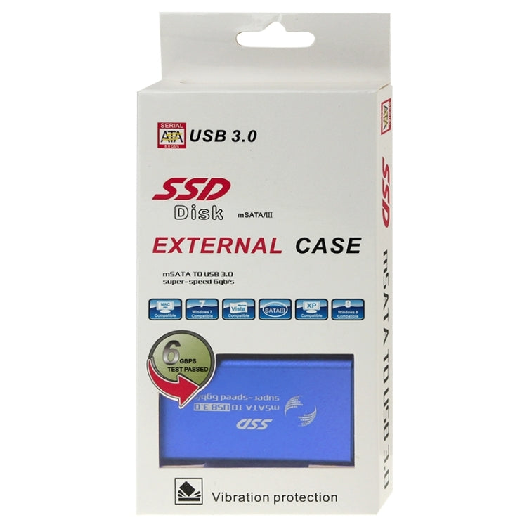علبة قرص صلب SSD mSATA بسرعة 6 جيجابت/ثانية إلى USB 3.0