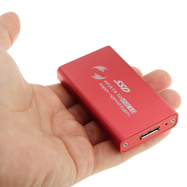 علبة قرص صلب SSD mSATA بسرعة 6 جيجابت/ثانية إلى USB 3.0