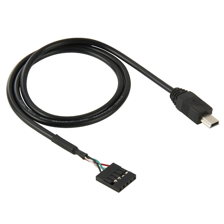 كابل محول من رأس أنثى للوحة الأم 5 دبابيس إلى USB صغير ذكر، الطول: 50 سم، من 5 دبابيس للوحة الأم إلى USB صغير