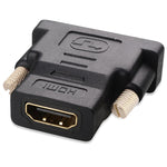 محول HDMI 19 دبوس أنثى إلى DVI 24+1 دبوس ذكر (مطلي بالذهب)، HDMI أنثى إلى DVI 24+1 دبوس ذكر