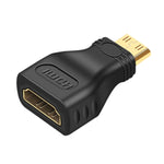 محول Mini HDMI ذكر مطلي بالذهب إلى HDMI 19 دبوس أنثى، Mini HDMI ذكر إلى HDMI أنثى