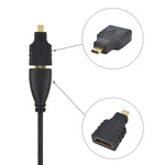محول Micro HDMI ذكر إلى HDMI أنثى (مطلي بالذهب)، Micro HDMI ذكر إلى HDMI أنثى