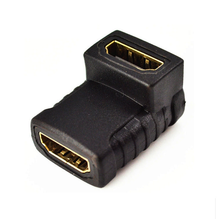 موصل زاوية HDMI (أنثى إلى أنثى) - 90 درجة (مطلي بالذهب)، HDMI أنثى إلى أنثى