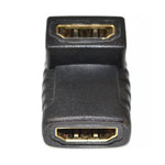 موصل زاوية HDMI (أنثى إلى أنثى) - 90 درجة (مطلي بالذهب)، HDMI أنثى إلى أنثى